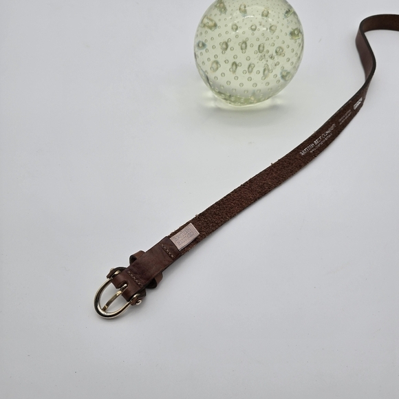 British Belt Company Leather Brass 27 28 29 30 32 Womens Brown - Picture 4 of 9
